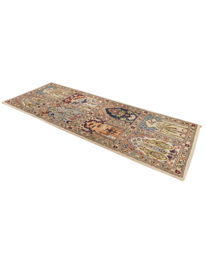 2' 5 x 5' 2 Hand Knotted Bakhtiar Wool Runner Rug