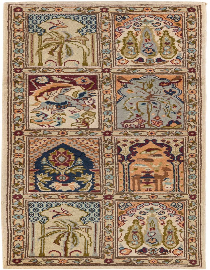 Detail image of 2' 5 x 5' 2 Hand Knotted Bakhtiar Wool Runner Rug