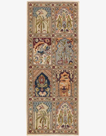 2' 5 x 5' 2 Hand Knotted Bakhtiar Wool Runner Rug