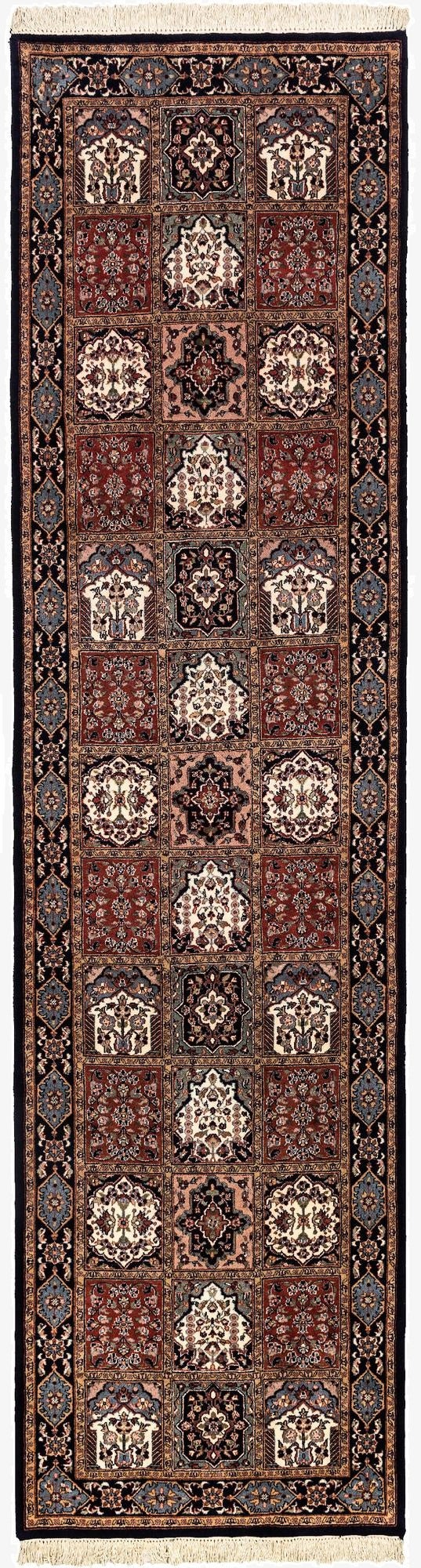 3' x 11' 4  Hand Knotted Bakhtiar Wool Runner Rug