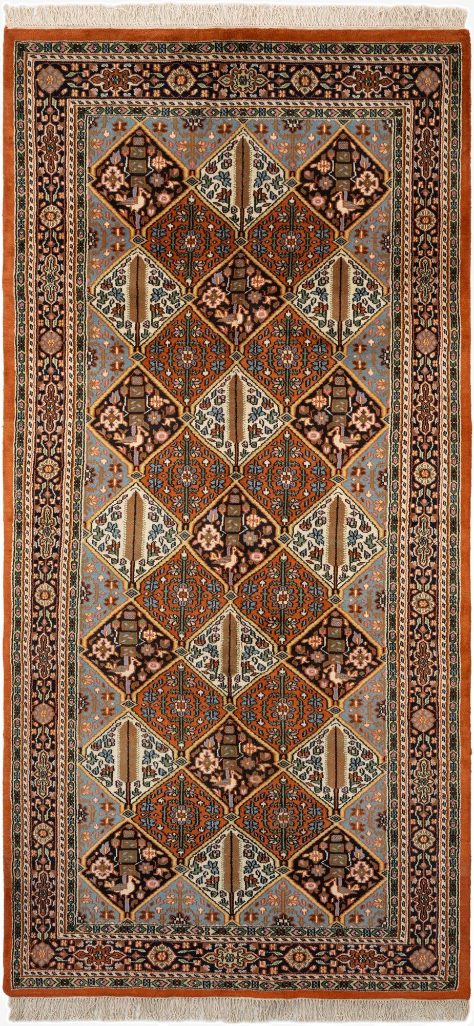 5' 4 x 11'  Hand Knotted Bakhtiar Wool Runner Rug