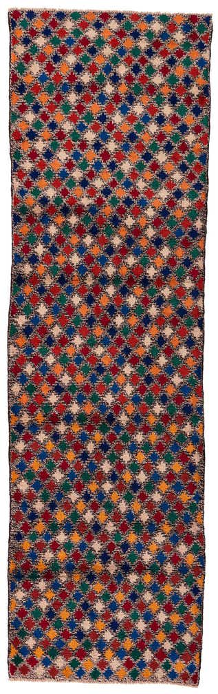 2' 9 x 9' 5 Hand Knotted Balouch Wool Runner Rug