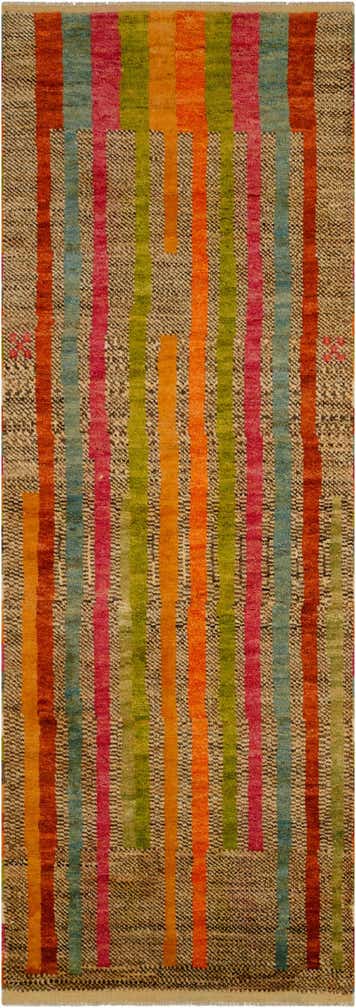 2' 11 x 8' 1 Hand Knotted Balouch Wool Runner Rug