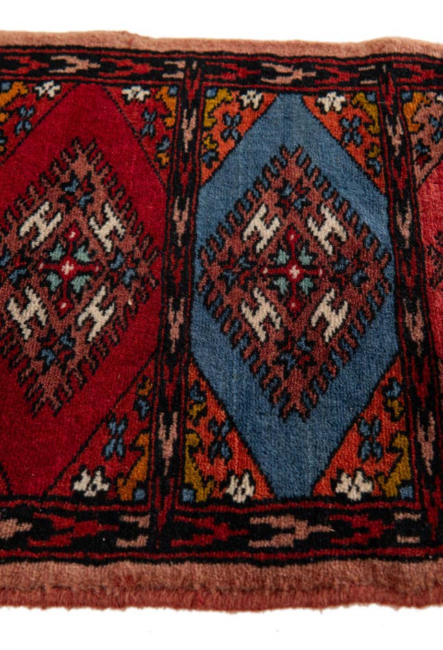 Detail image of 1' x 3' 10 Hand Knotted Bokhara Oriental Wool Runner Rug