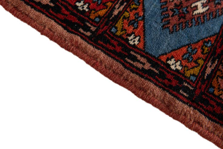 Detail image of 1' x 3' 10 Hand Knotted Bokhara Oriental Wool Runner Rug