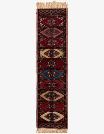 1' x 3' 10 Hand Knotted Bokhara Oriental Wool Runner Rug