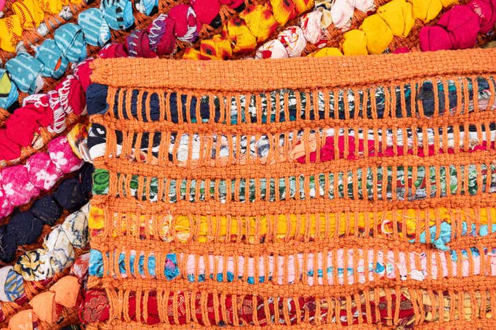 2' 1 x 13' 8 Handmade Braided Chindi Runner Rug