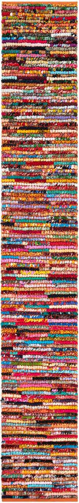 2' 1 x 13' 8 Handmade Braided Chindi Runner Rug