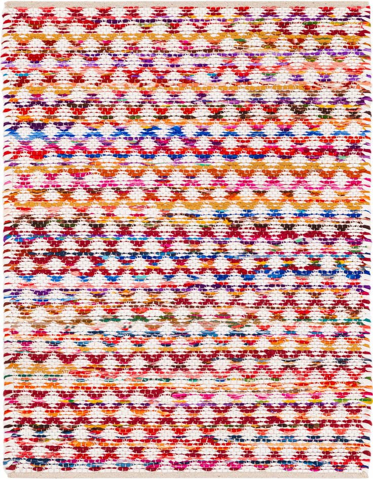 Detail image of 2' 7 x 6' 1 Hand Woven Braided Chindi Runner Rug