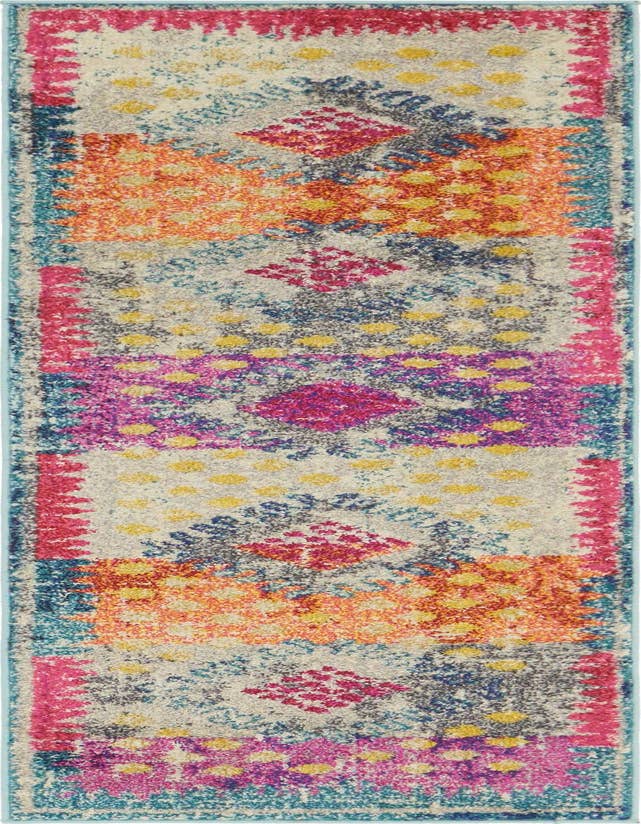 Detail image of 2' x 6' 9 Washable Carnevale Runner Rug