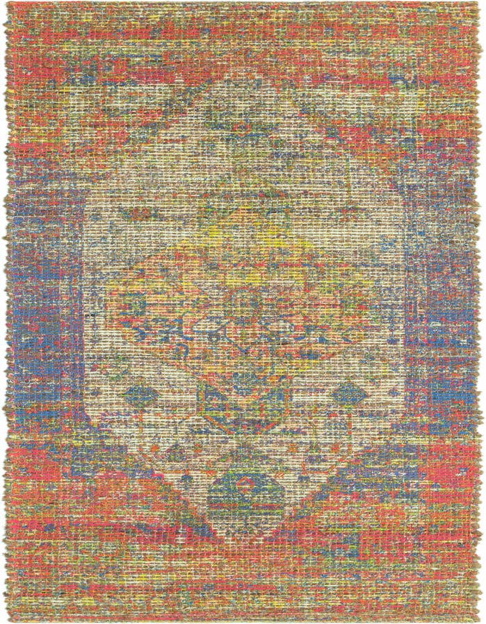 Detail image of 2' 2 x 6' 1 Hand Woven Chenille Jute Runner Rug