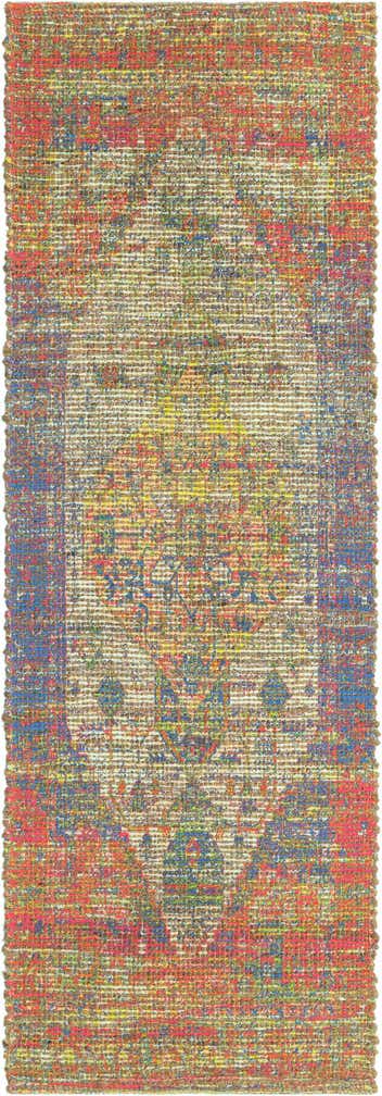 2' 2 x 6' 1 Hand Woven Chenille Jute Runner Rug