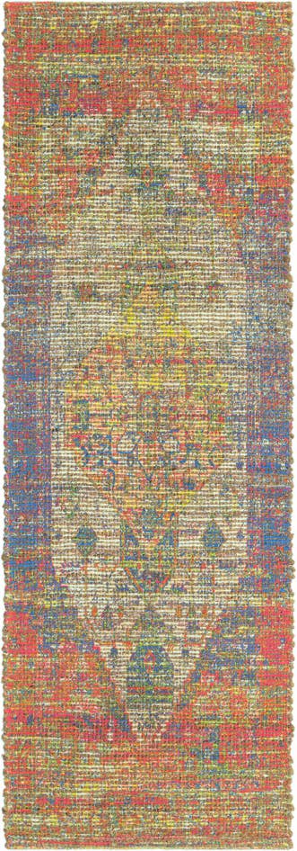Detail image of 2' 2 x 6' 1 Hand Woven Chenille Jute Runner Rug