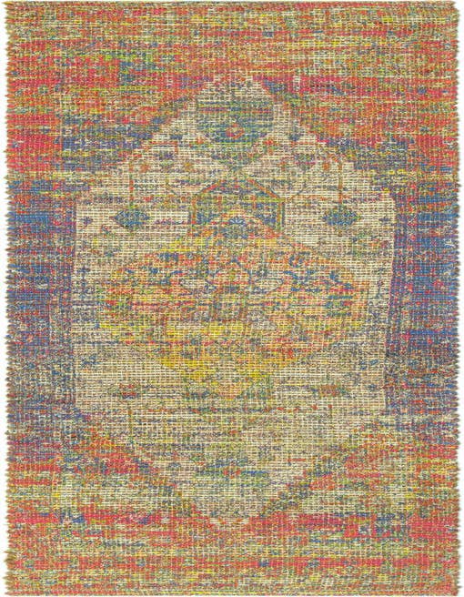 Detail image of 2' 2 x 8' Hand Woven Chenille Jute Runner Rug