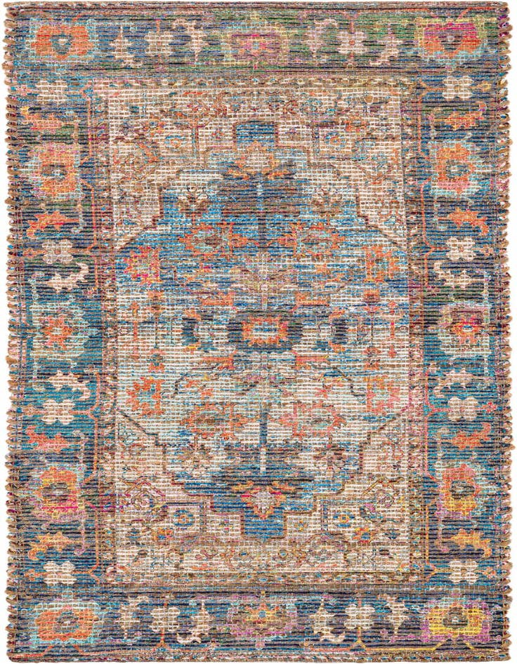 Detail image of 2' 2 x 6' 1 Hand Woven Chenille Jute Runner Rug