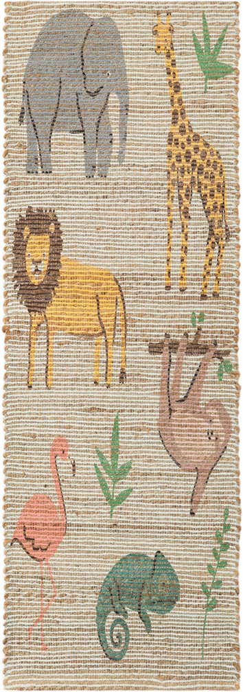 2' x 6' 1 Hand Woven Chenille Jute Runner Rug