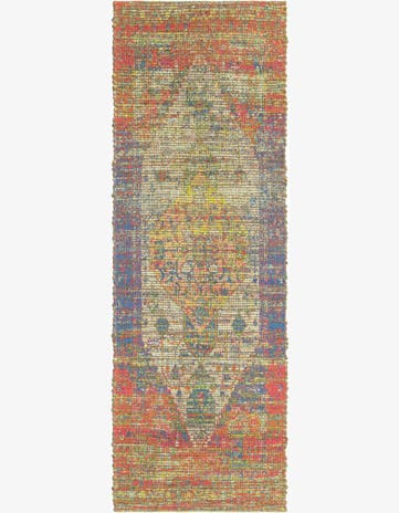 Hand Woven Chenille Jute Runner Rug