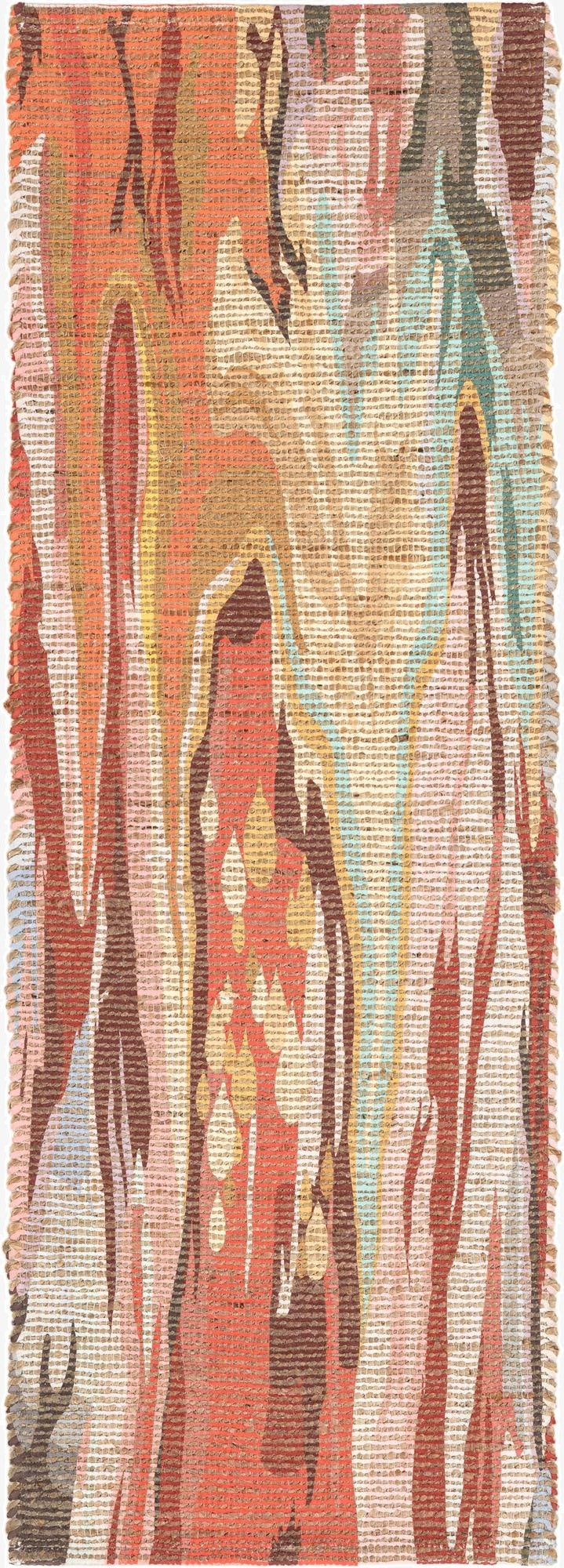 2' 2 x 6' 1 Chenille Jute Runner Rug