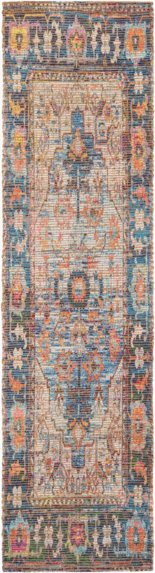 65cm x 245cm  Hand Woven Chenille Jute Pasillera Alfombra