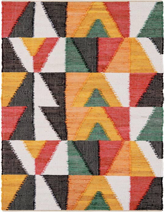 Detail image of 2' 7 x 10' Hand Braided Chindi Cotton Runner Rug
