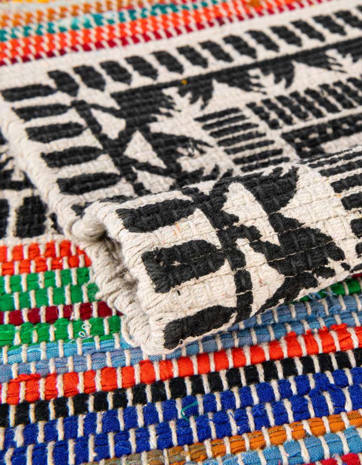 2' x 5' 1 Hand Braided Chindi Cotton Runner Rug