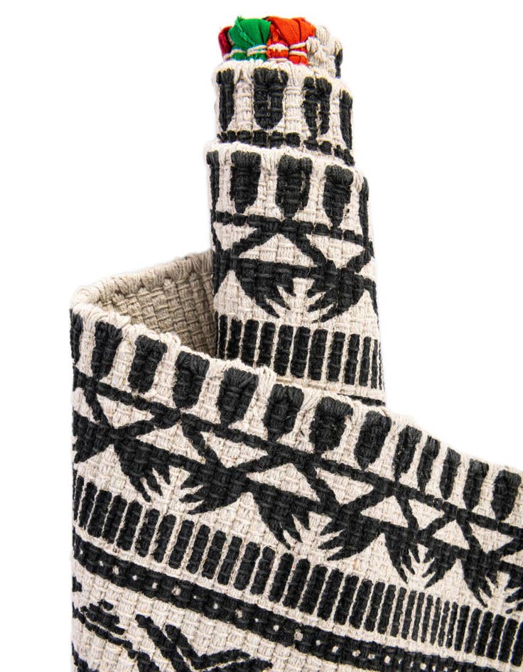 Detail image of 2' x 8'  Hand Braided Chindi Cotton Runner Rug