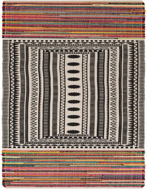 Detail image of 2' x 8' Hand Braided Chindi Cotton Runner Rug