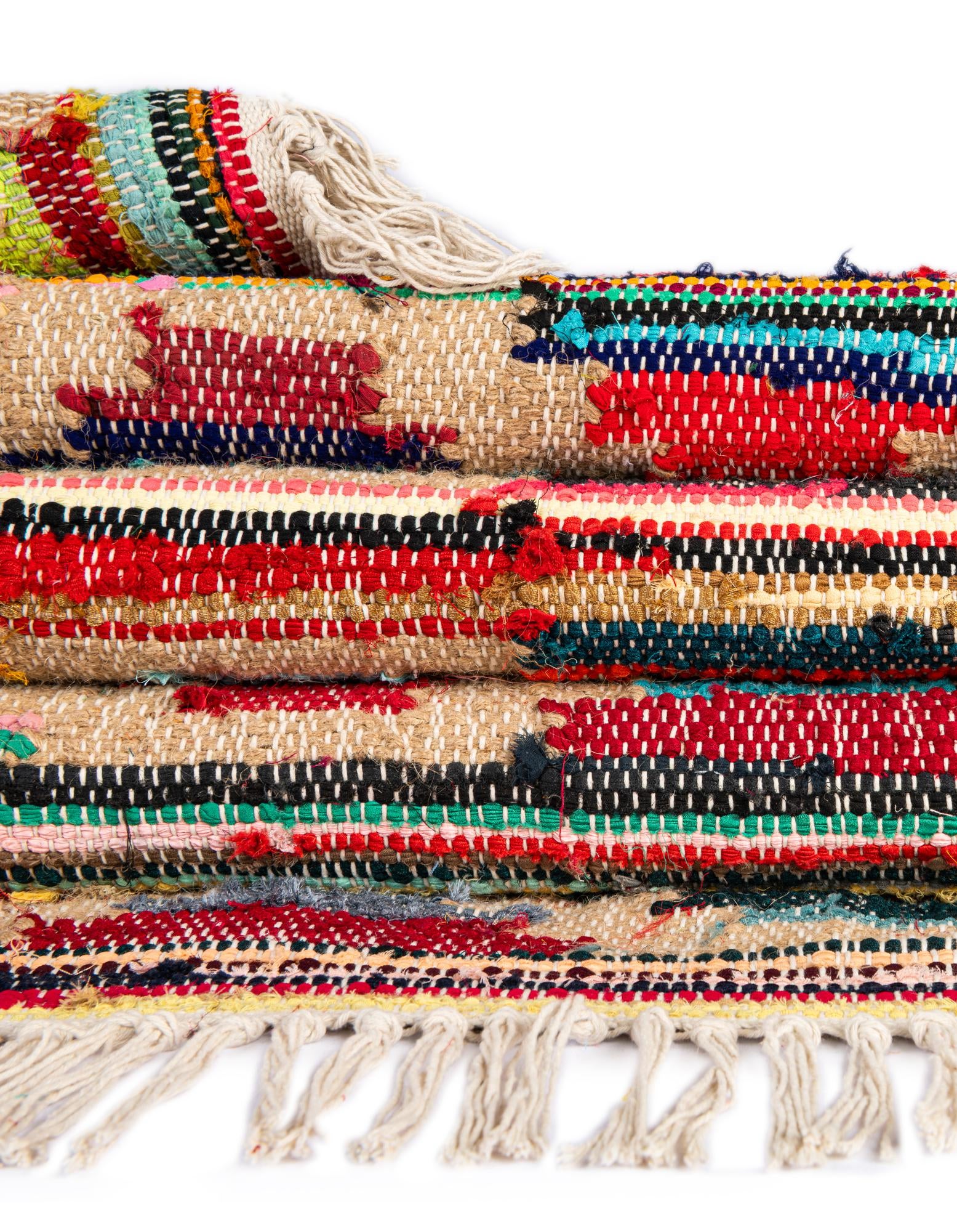 2' 2 x 6' 1 Hand Woven Chindi Trellis Runner Rug
