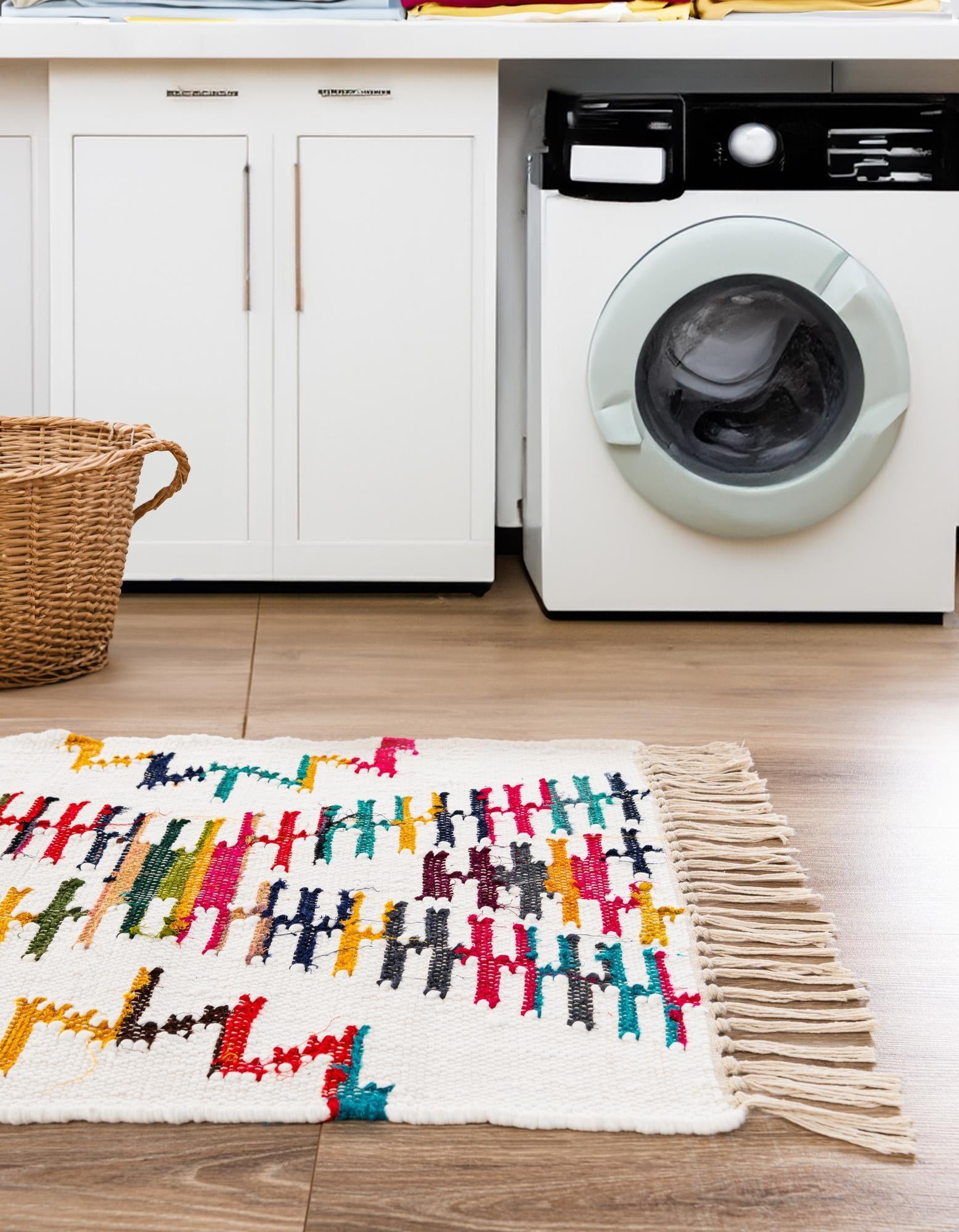 2' 2 x 6' 1 Hand Woven Chindi Trellis Runner Rug