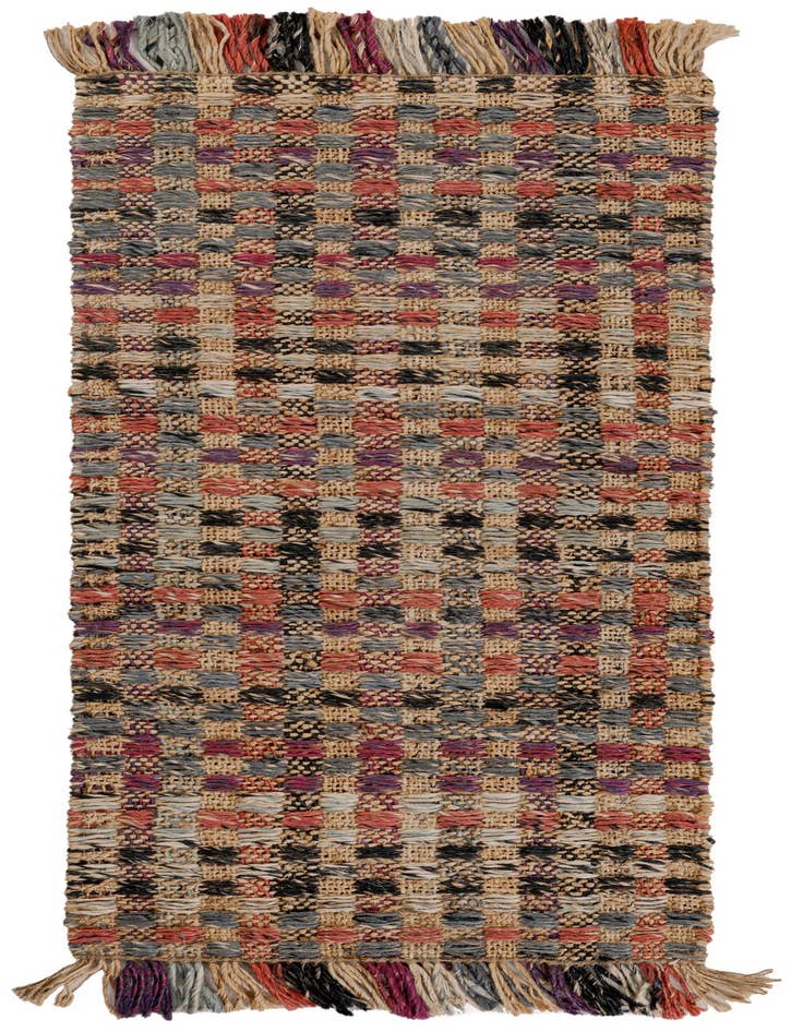 Detail image of 2' x 5' 1 Hand Woven Chunky Jute Runner Rug