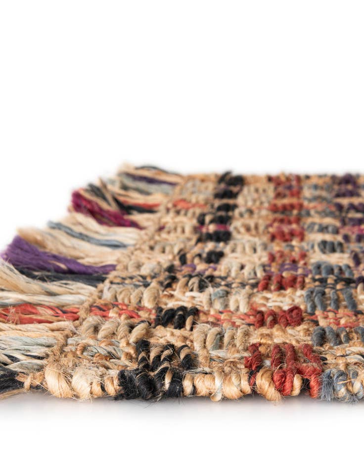 Detail image of 2' x 6' 1 Hand Woven Chunky Jute Runner Rug