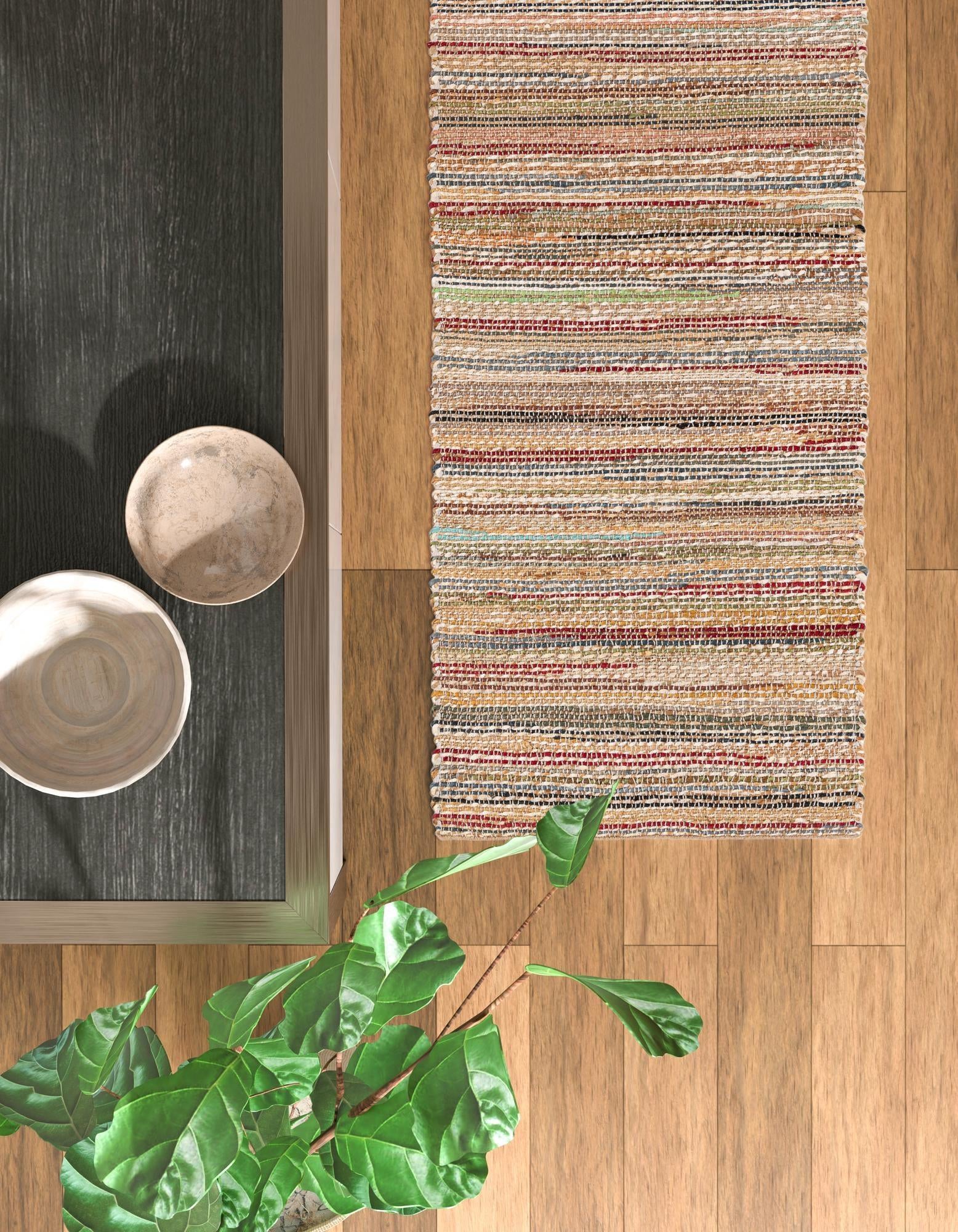 2' x 5' 1 Hand Woven Chunky Jute Runner Rug