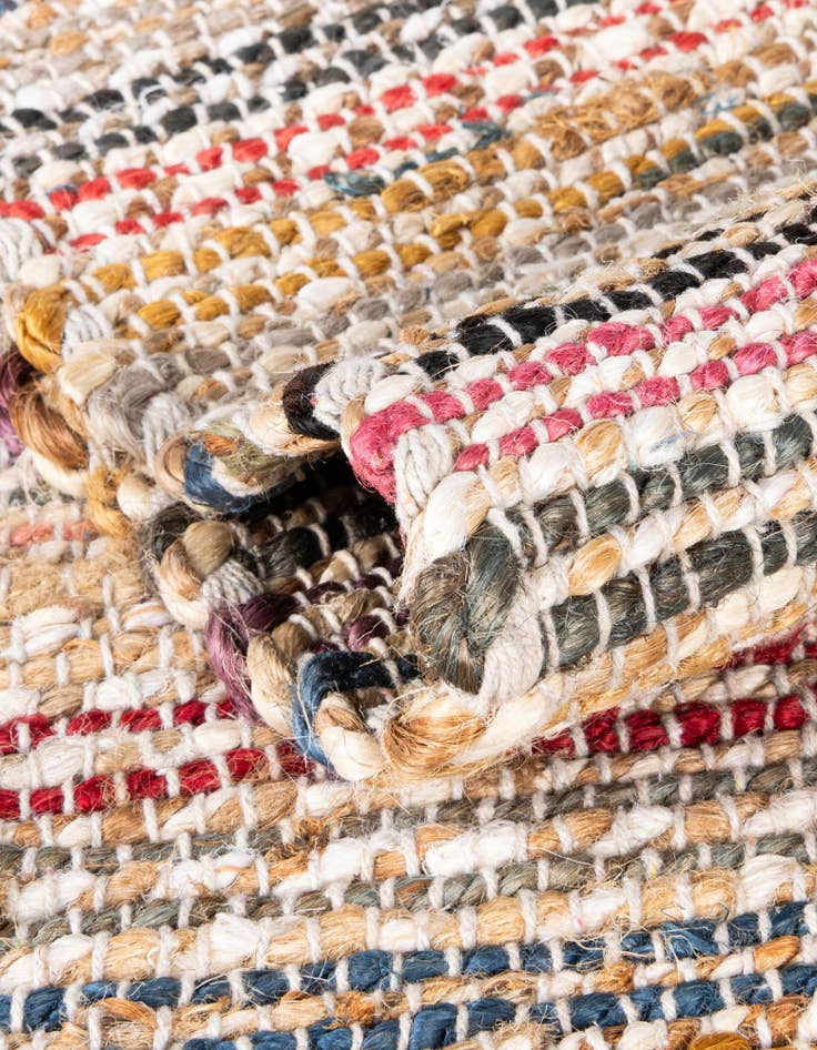 Detail image of 2' x 5' 1 Hand Woven Chunky Jute Runner Rug