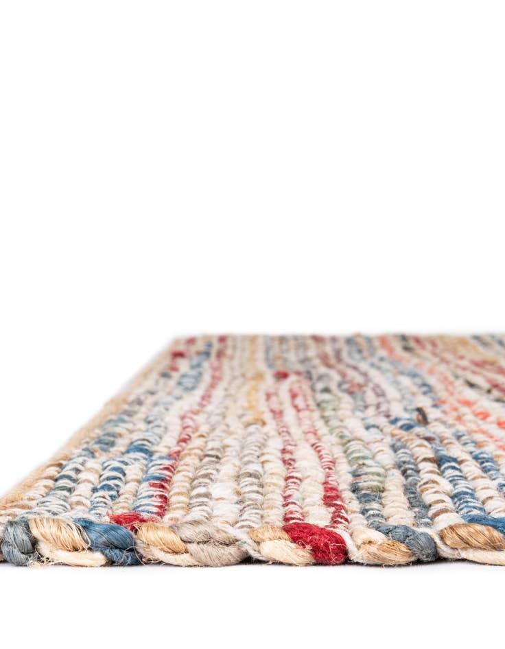 Detail image of 2' x 5' 1 Hand Woven Chunky Jute Runner Rug