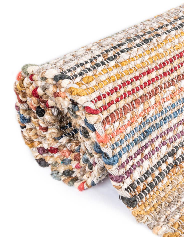 Detail image of 2' x 5' 1 Hand Woven Chunky Jute Runner Rug