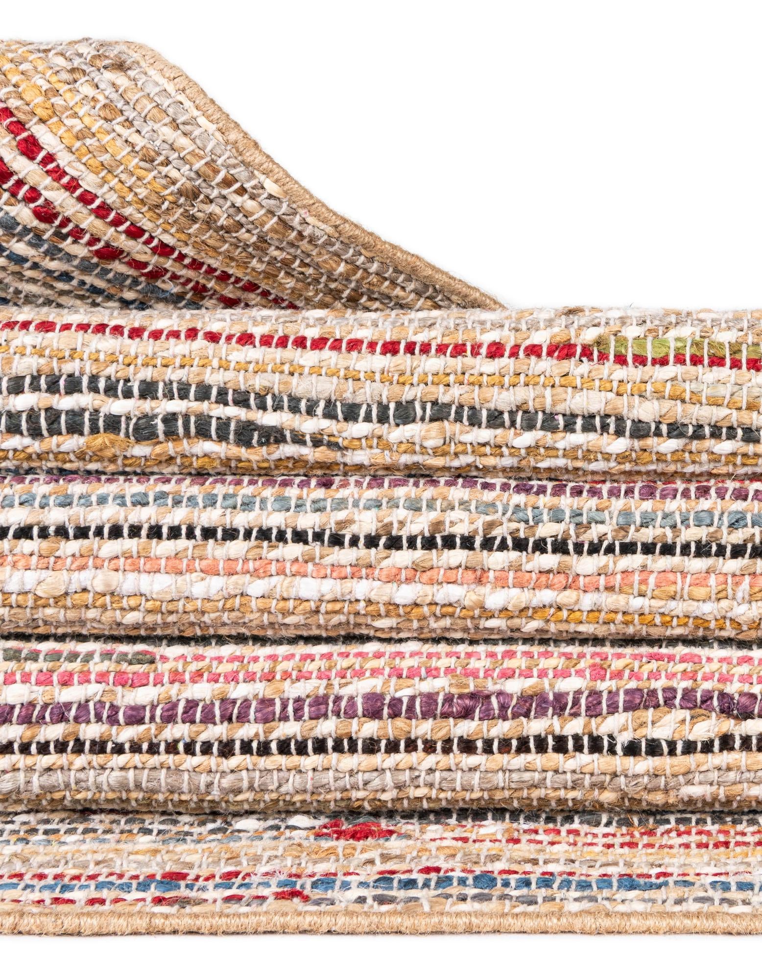 2' x 5' 1 Hand Woven Chunky Jute Runner Rug