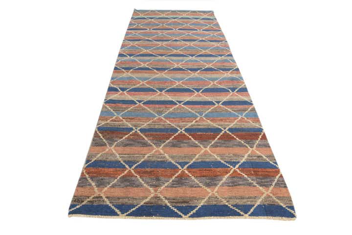4' 2 x 12' 3 Hand Knotted Darya Wool Runner Rug