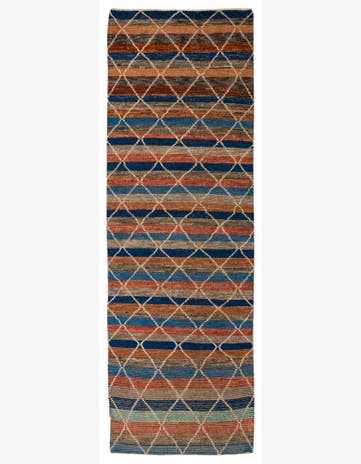 4' 2 x 12' 3 Hand Knotted Darya Wool Runner Rug