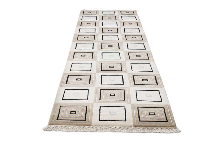 2' 9 x 9' 9 Hand Knotted Darya Wool Runner Rug