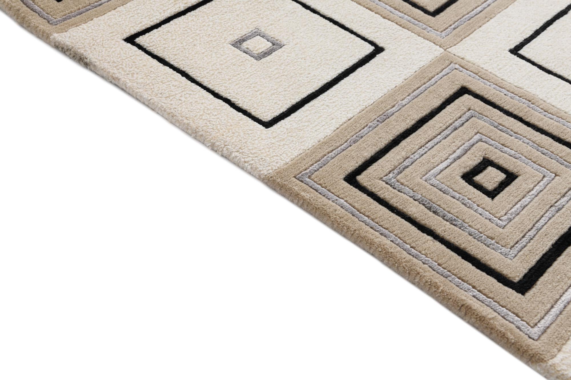 2' 9 x 9' 9 Hand Knotted Darya Wool Runner Rug