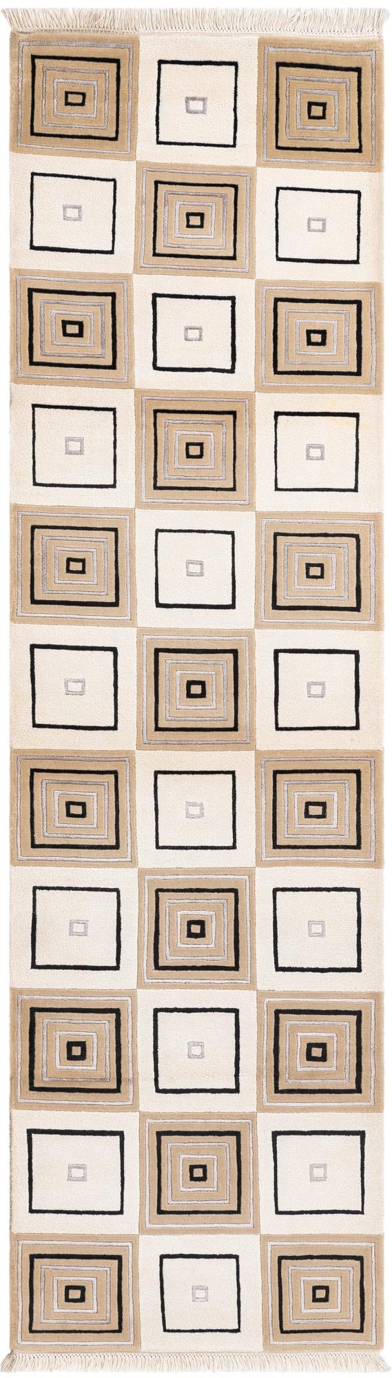 2' 9 x 9' 9 Hand Knotted Darya Wool Runner Rug