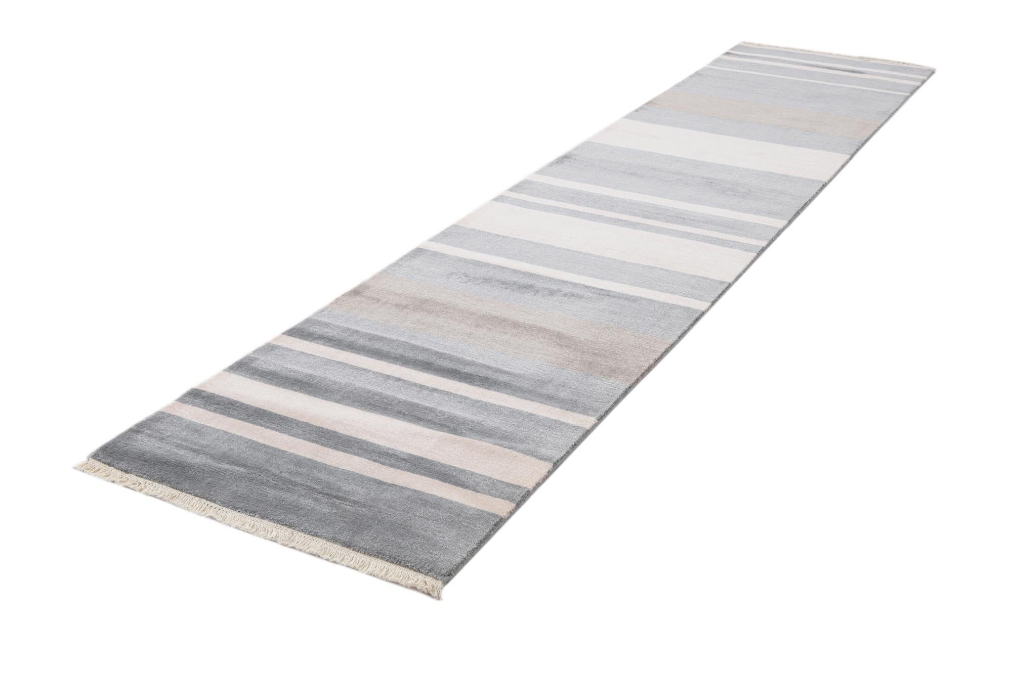 2' 7 x 13' 1 Hand Knotted Darya Wool Runner Rug