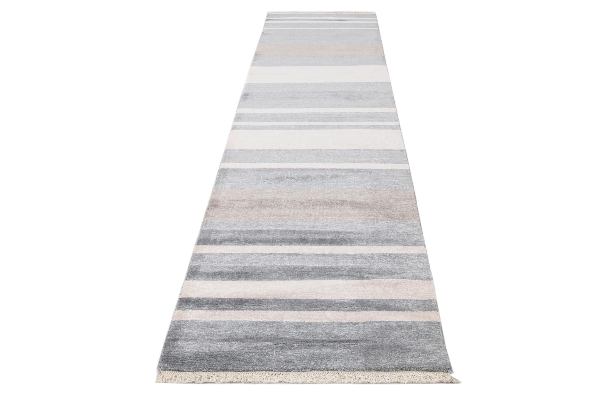 2' 7 x 13' 1 Hand Knotted Darya Wool Runner Rug