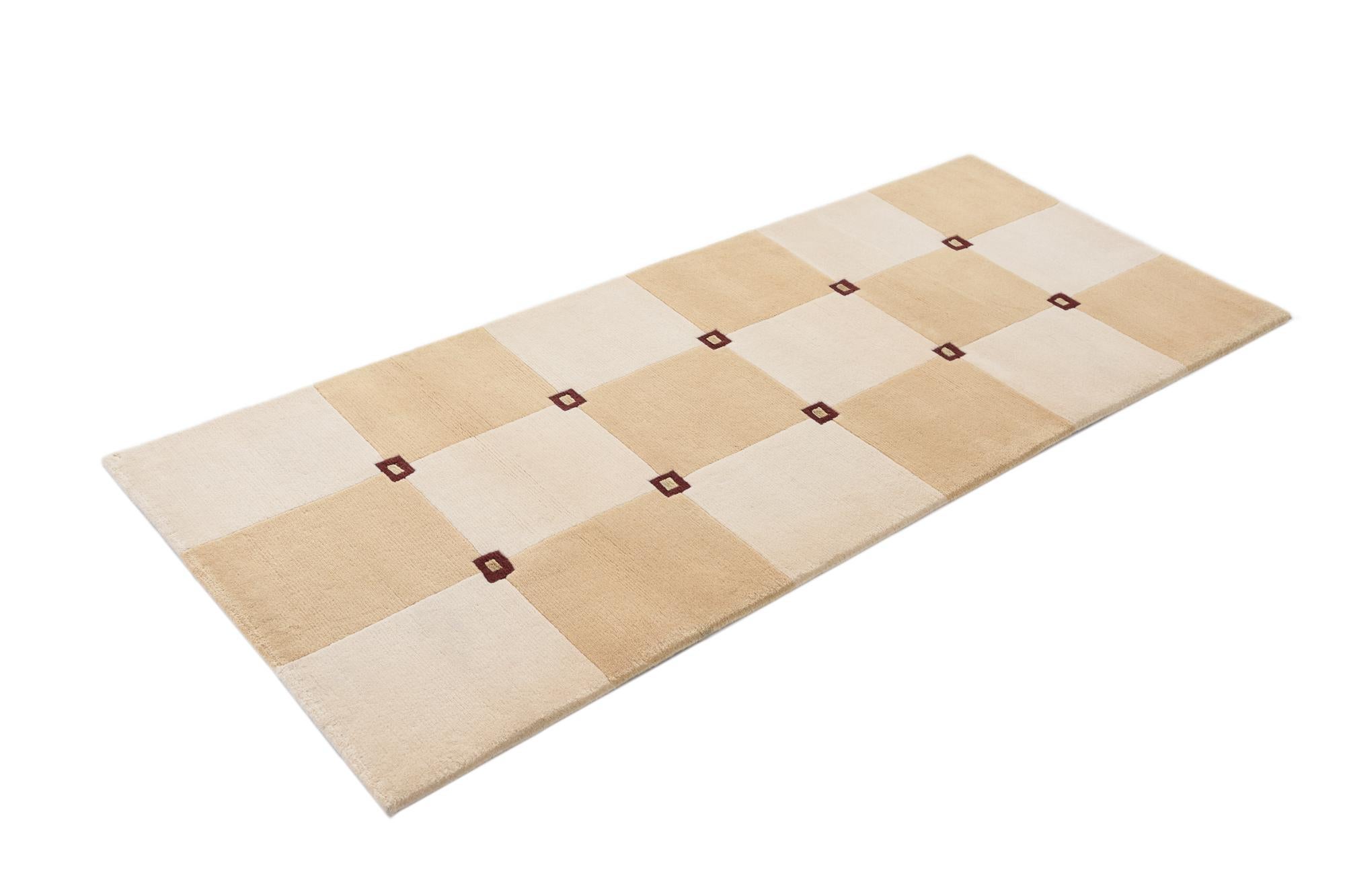 2' 8 x 6' 6 Hand Knotted Darya Wool Runner Rug