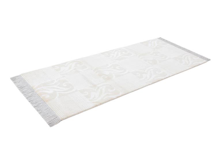 Detail image of 2' 8 x 6' 7 Hand Knotted Darya Wool Runner Rug