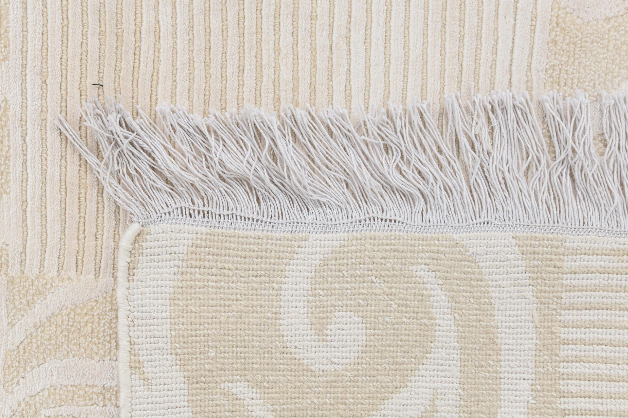 2' 8 x 6' 7 Hand Knotted Darya Wool Runner Rug