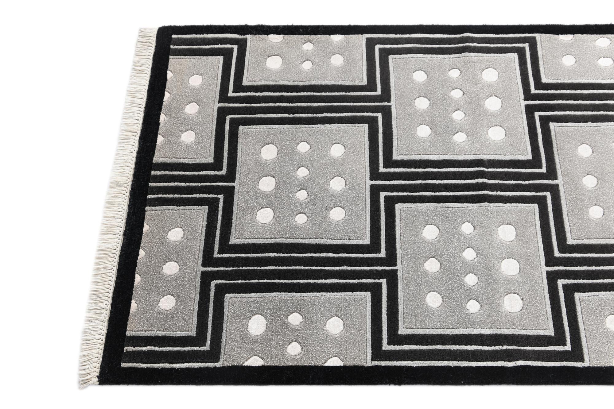 2' 7 x 10' Hand Knotted Darya Wool Runner Rug