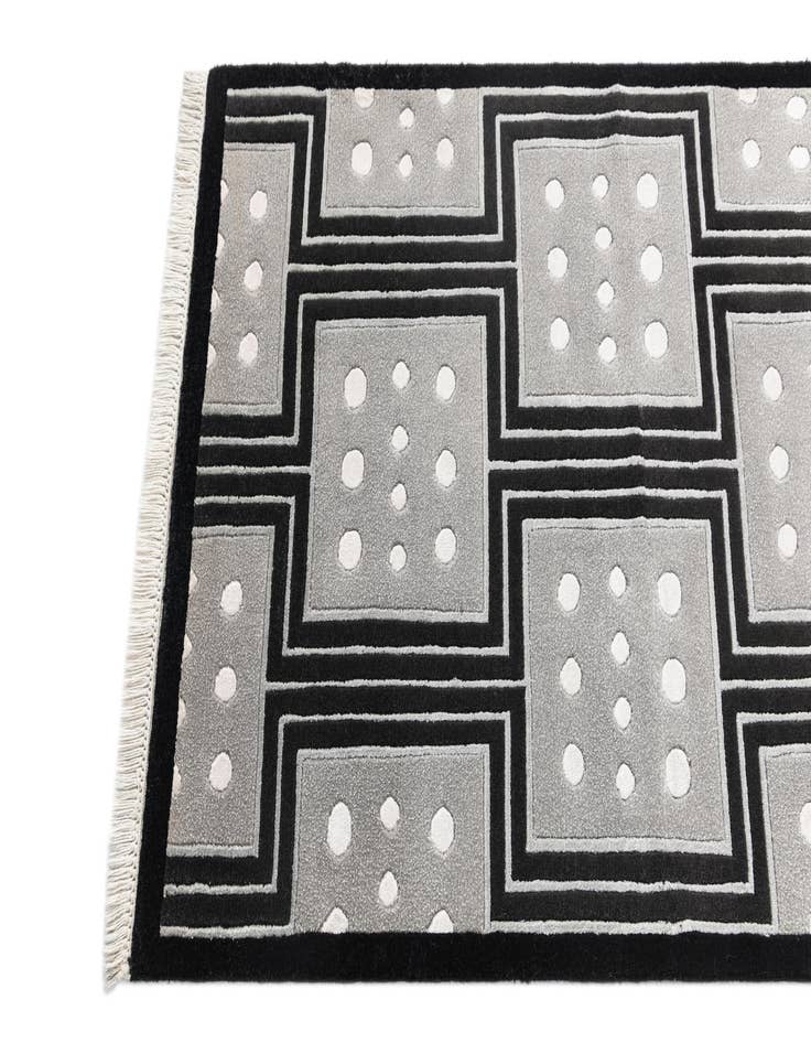 Detail image of 2' 7 x 10' Hand Knotted Darya Wool Runner Rug