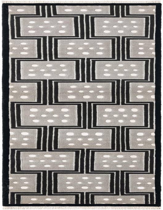 Detail image of 2' 7 x 10' Hand Knotted Darya Wool Runner Rug