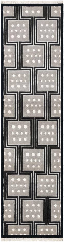 Detail image of 2' 7 x 10' Hand Knotted Darya Wool Runner Rug